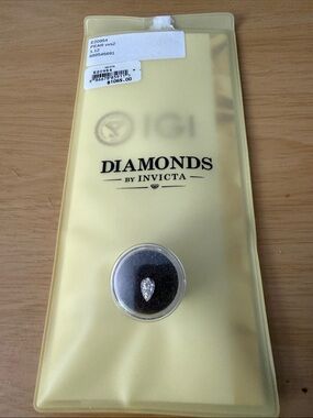Invicta Pear Shaped Diamond Accent in Clear White